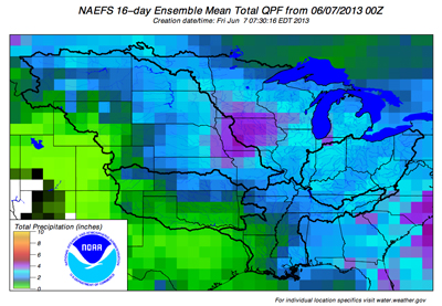 naefs 16 day ensemble mean total QPF from 5/30/12