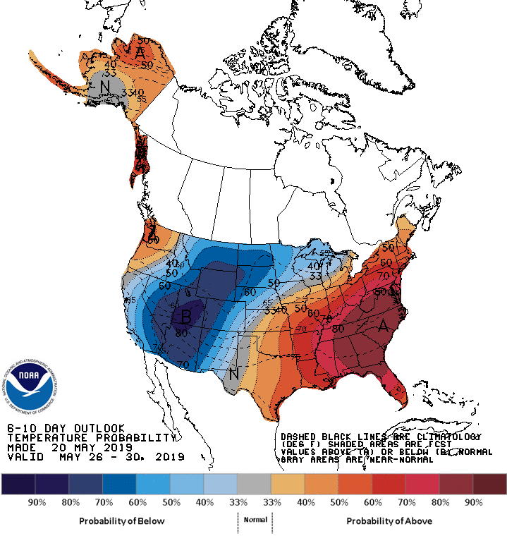 Fig. 3. 6-10 Day Temperature Outlook