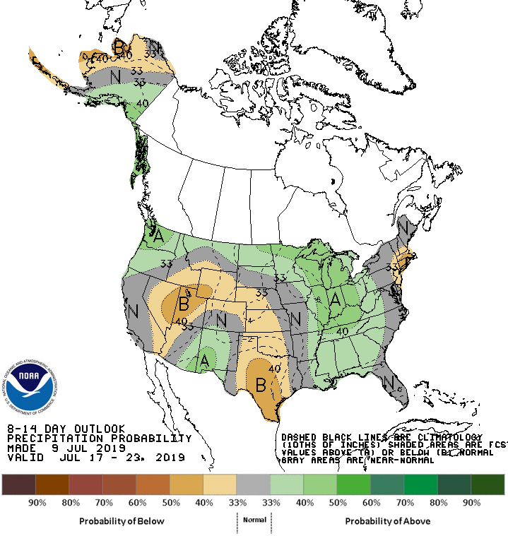 8-14 day outlook precipitation probability