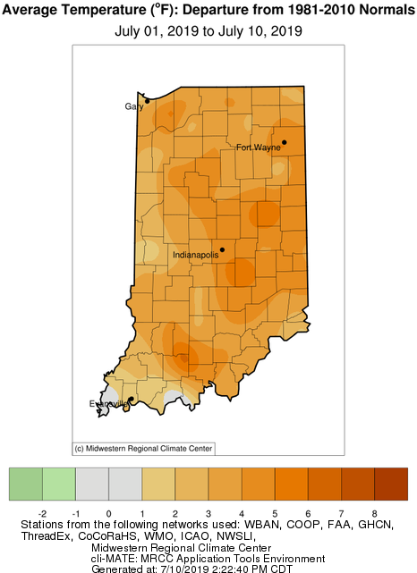 Indiana Climate and Weather Report 7/11/2019 | Purdue University Pest