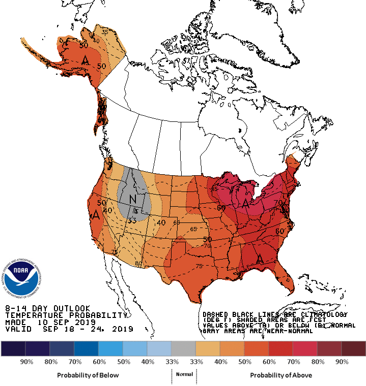 8-14 Day Outlook, sep 18-24 2019