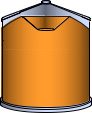 Figure 1. An illustration of a cored bin after the fines and broken corn has been pulled from the center, enabling better airflow during aeration (Figure is courtesy of Dr. Sam McNeill, University of Kentucky).