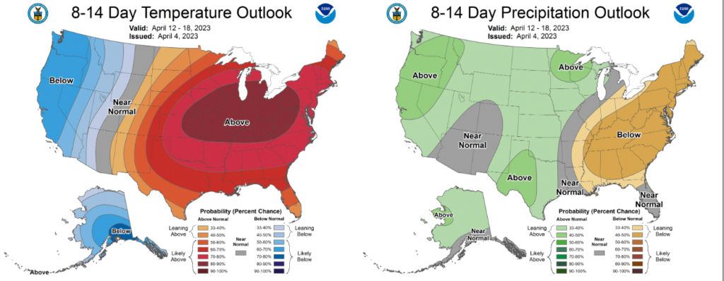 Stormy End To March, Elevated Chances For Above-Normal Temperatures ...