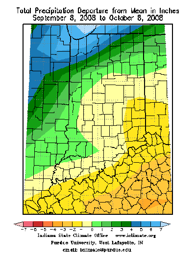 total precipitation departure