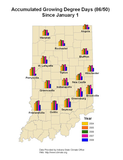 Accumulated Growng Degree Days (85/50)