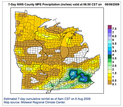 7-day NWS Count MPE Precipitation (inches)