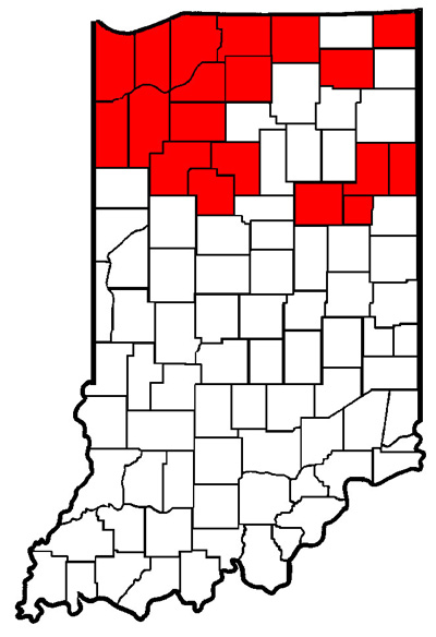 Known counties with WBC infestations