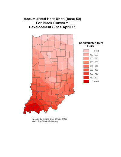 Accumulated Heat Units for Black Cutworm